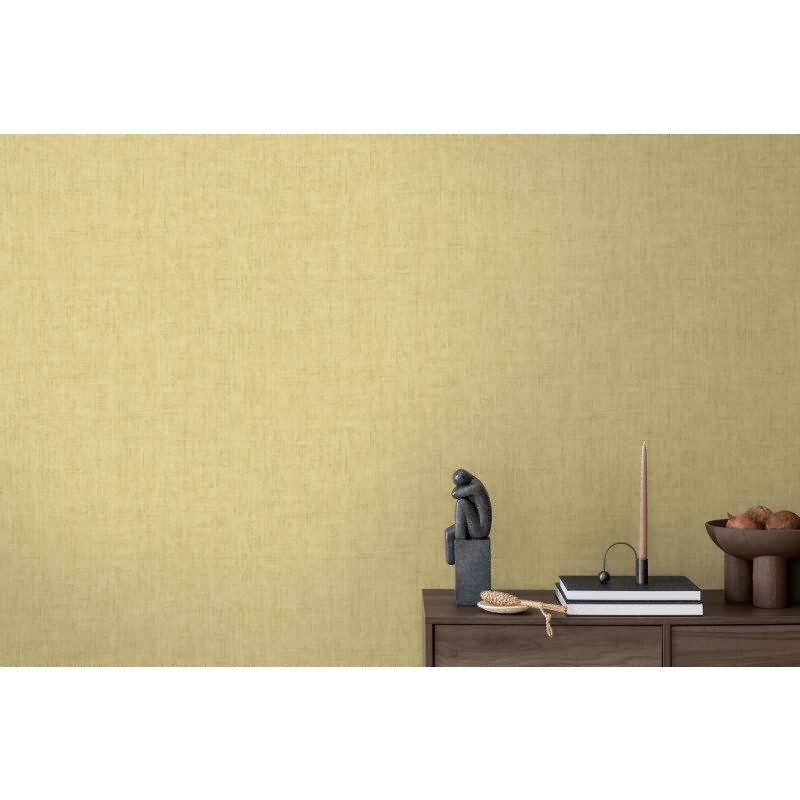 Tapete in Leinenstruktur Olivgrün Beige - Schlichte Vliestapete modern AS-Creation (790447)