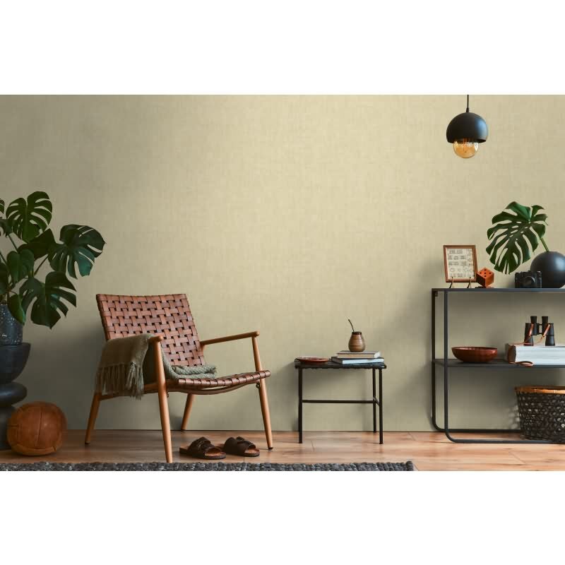 Tapete in Leinenstruktur Helloliv Beige - Schlichte Vliestapete modern AS-Creation (790449)