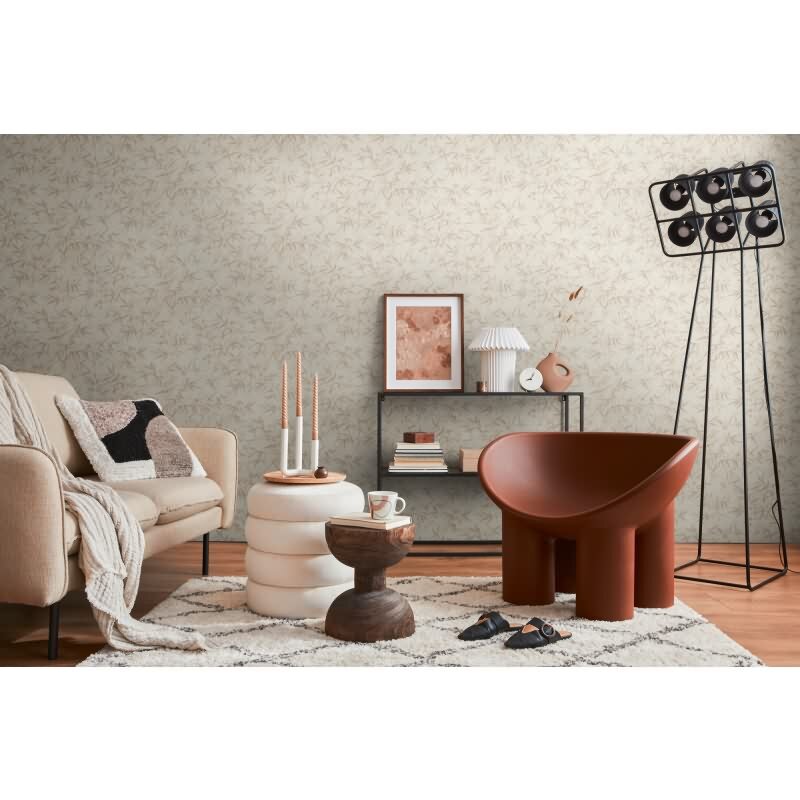 Tapete in Bambusoptik Beige Creme - Vliestapete Naturmotiv fein AS-Creation (790461)