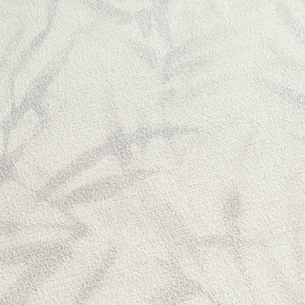 Tapete in Bambusoptik Hellgrau Weiß - Vliestapete Naturmotiv modern AS-Creation (790462)