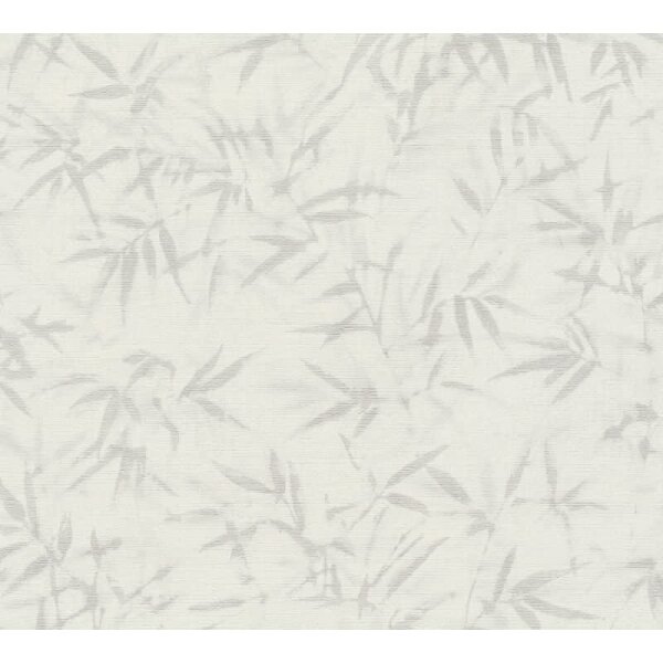 Tapete in Bambusoptik Hellgrau Weiß - Vliestapete Naturmotiv modern AS-Creation (790462)