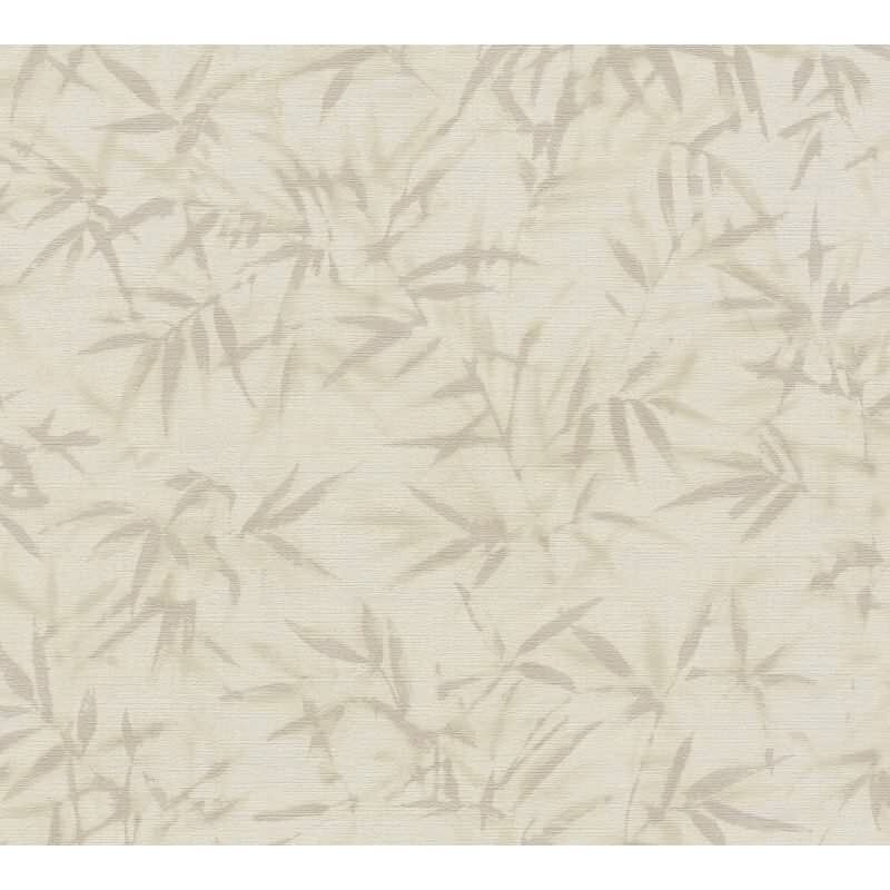 Tapete in Bambusoptik Beige Braun - Vliestapete strukturiert modern AS-Creation (790463)