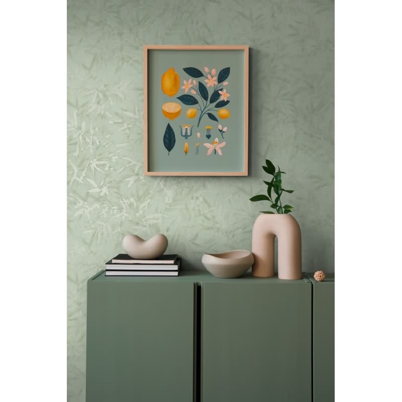 Tapete in Bambusoptik Salbeigrün Hellgrün - Vliestapete natürlich strukturiert AS-Creation (790464)