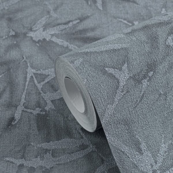 Tapete in Bambusoptik Blau Grau - Vliestapete Naturmotiv modern AS-Creation (790466)