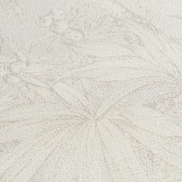 Tapete in Dschungeloptik Hellbeige Creme - Vliestapete florales Motiv AS-Creation (790471)