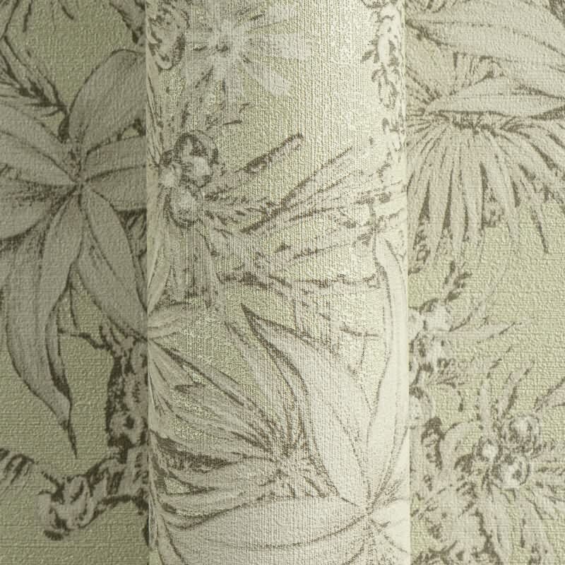 Tapete in Dschungeloptik Hellgrün Beige - Vliestapete florales Motiv modern AS-Creation (790475)