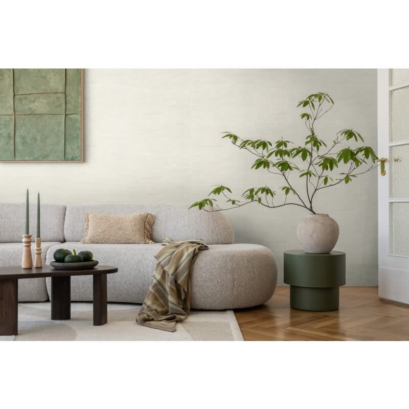 Tapete in Leinenoptik Creme Beige - Strukturtapete mit feiner Textur AS-Creation (790481)