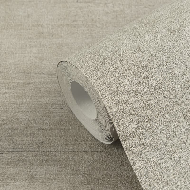 Unitapete Leinenstruktur Beige Taupe - Dezente Tapete im Naturlook - Vliestapete AS-Creation (790482)