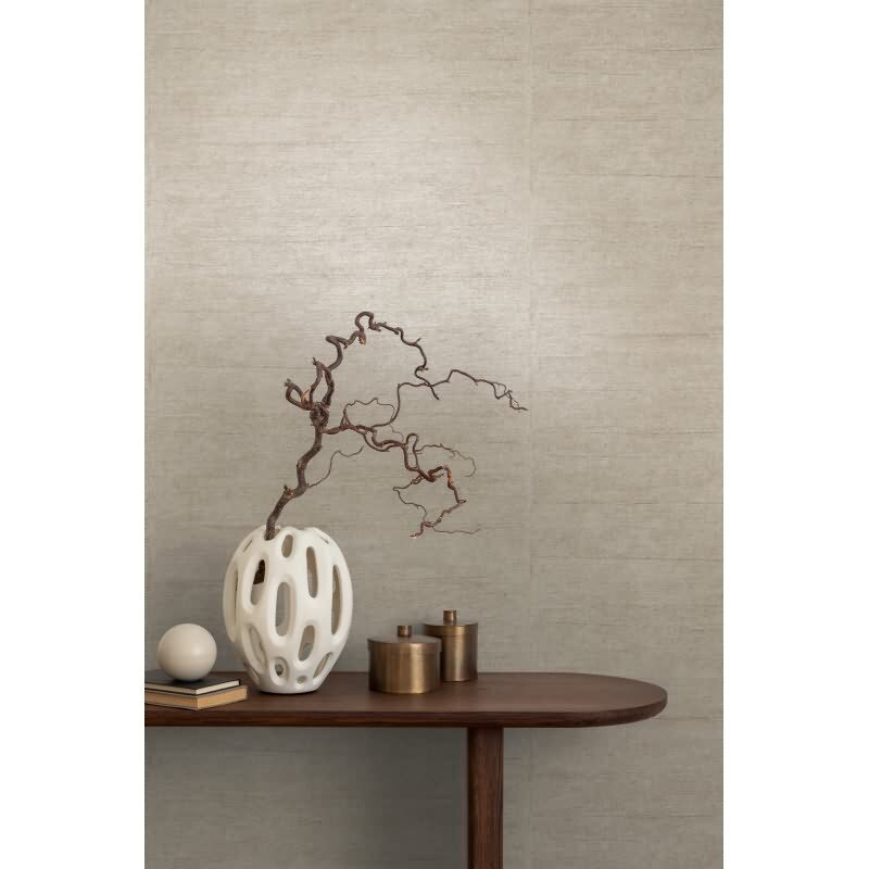 Unitapete Leinenstruktur Beige Taupe - Dezente Tapete im Naturlook - Vliestapete AS-Creation (790482)