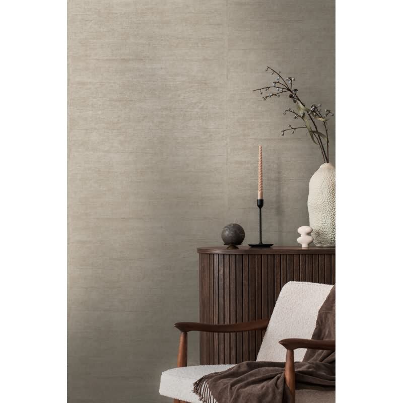 Unitapete Leinenstruktur Beige Taupe - Dezente Tapete im Naturlook - Vliestapete AS-Creation (790482)
