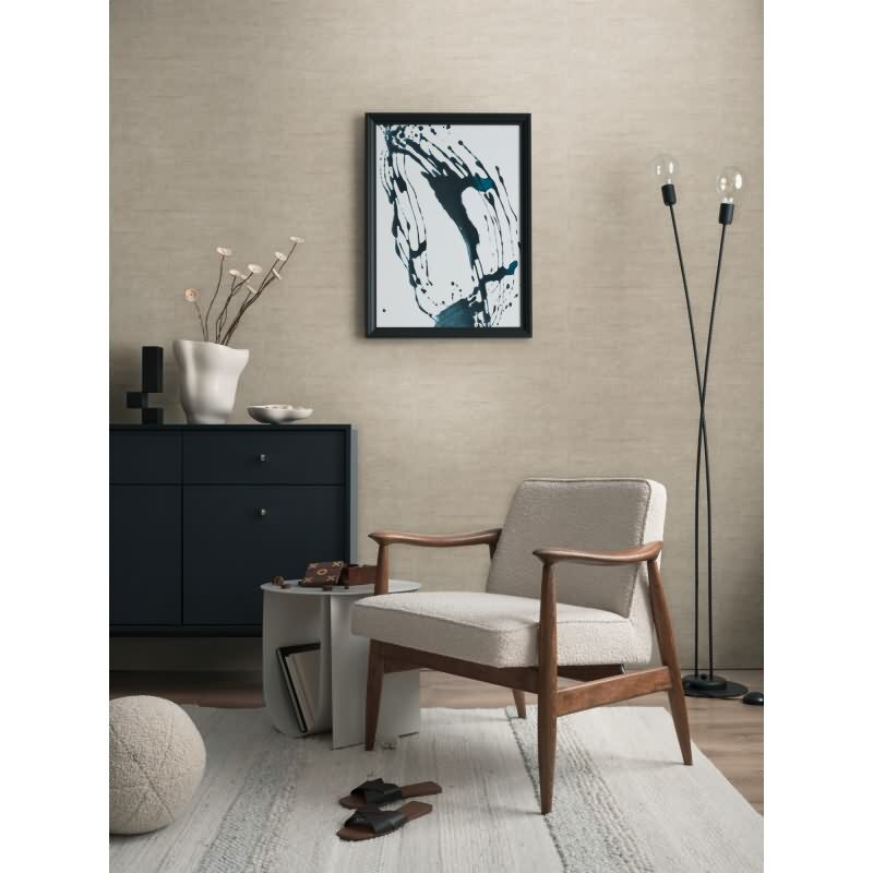 Unitapete Leinenstruktur Beige Taupe - Dezente Tapete im Naturlook - Vliestapete AS-Creation (790482)