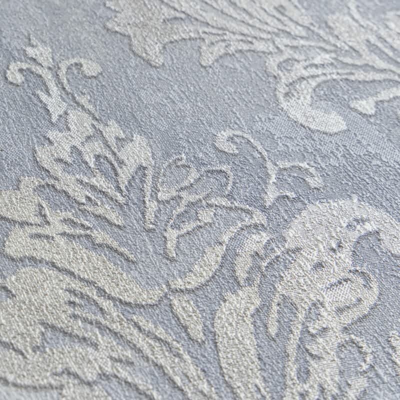 Tapete mit Barockmuster Blau Silber - Glänzende Ornament-Tapete - Vliestapete AS-Creation (790491)