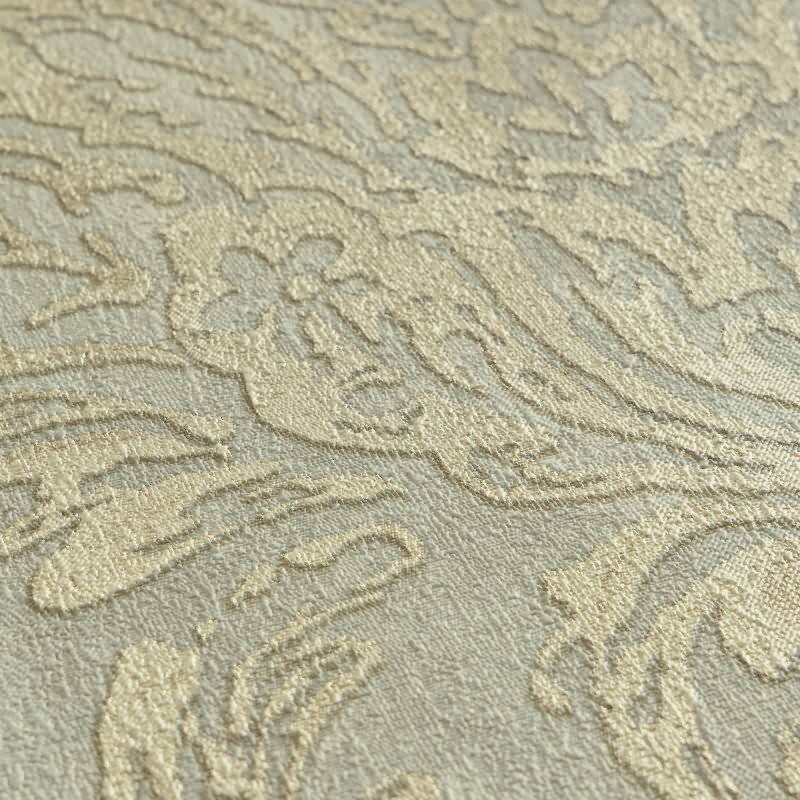 Tapete mit Barockmuster Mint Gold - Glänzende Damast-Tapete - Vliestapete AS-Creation (790492)