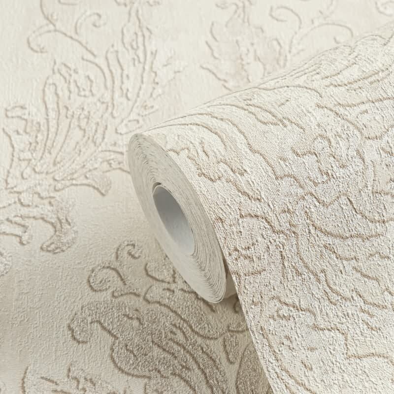 Tapete mit Barockmuster Beige Creme - Edle Damast-Tapete elegant strukturiert - Vliestapete AS-Creation (790495)