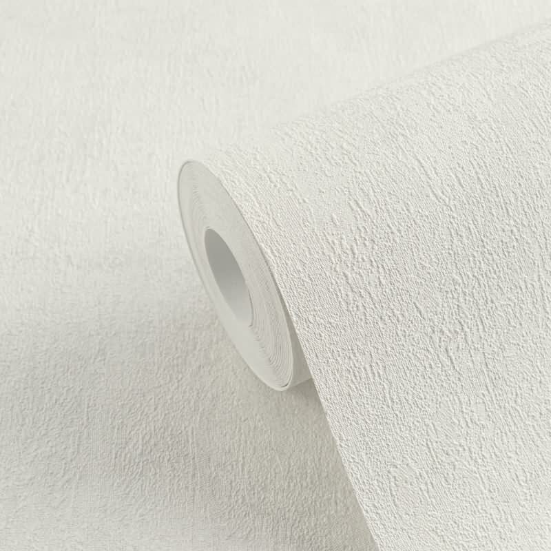 Vliestapete in Putzoptik Hellgrau - Schlichte Struktur Unifarbe matt AS-Creation (790515)