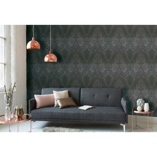 Tapete Grau, Silber, Schwarz, Anthrazit livingwalls Vliestapete (387085)