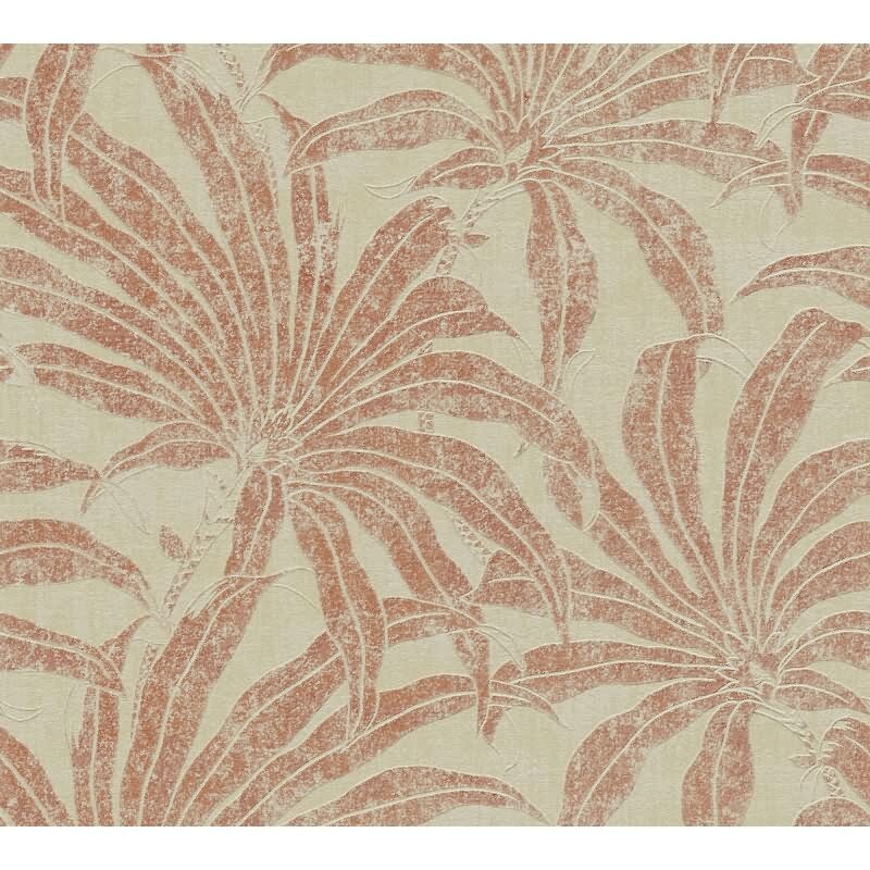 Dschungel-Tapete Beige Terrakotta - Vliestapete mit Palmen Vintage-Stil AS-Creation (395013)
