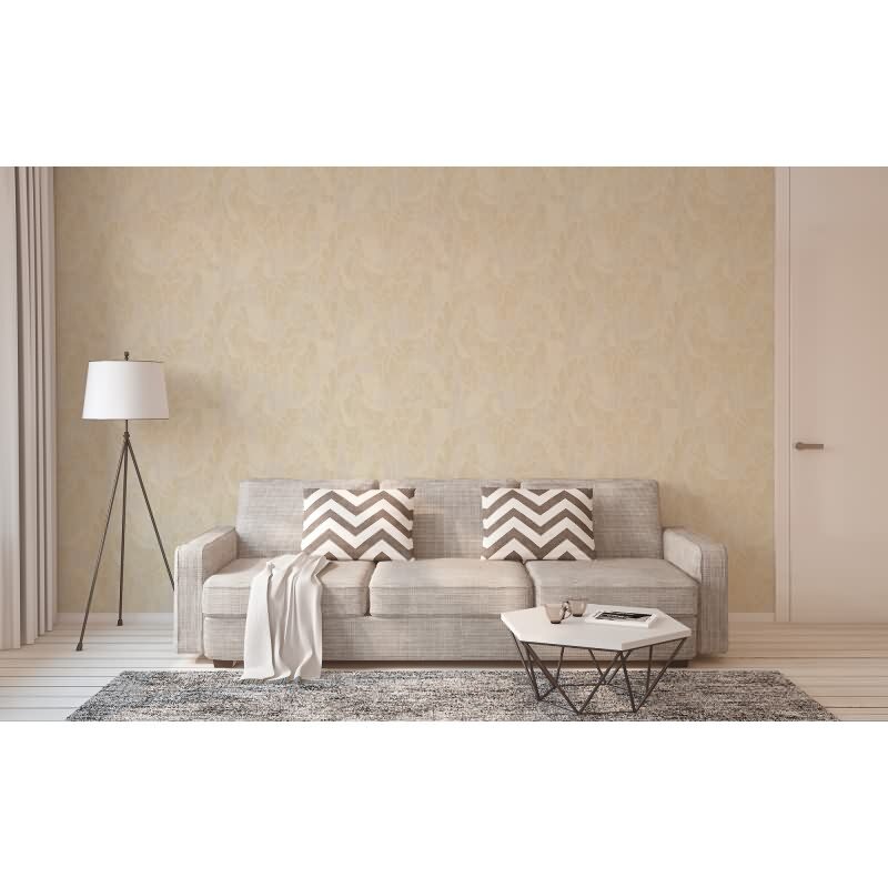 Bananenblatt-Tapete Creme Hellbeige - Vliestapete Tropenoptik natürlich AS-Creation (395025)