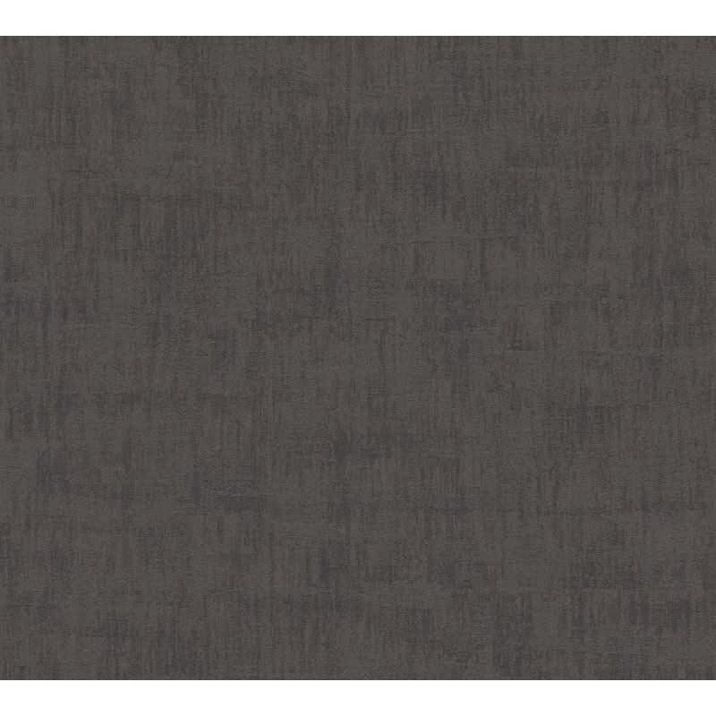 Unitapete mit Struktur Schwarzgrau - Vliestapete einfarbig modern matt AS-Creation (395031)