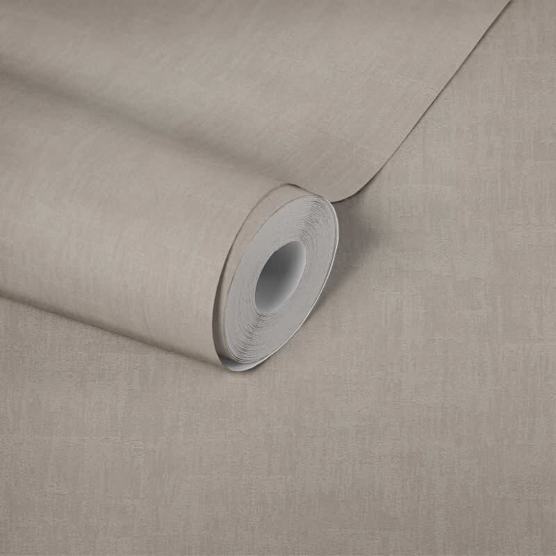 Unitapete mit Struktur Taupe Hell - Einfarbige Vliestapete matt modern AS-Creation (395032)