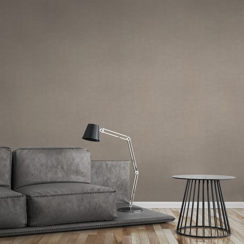 Unitapete mit Struktur Taupe Hell - Einfarbige Vliestapete matt modern AS-Creation (395032)