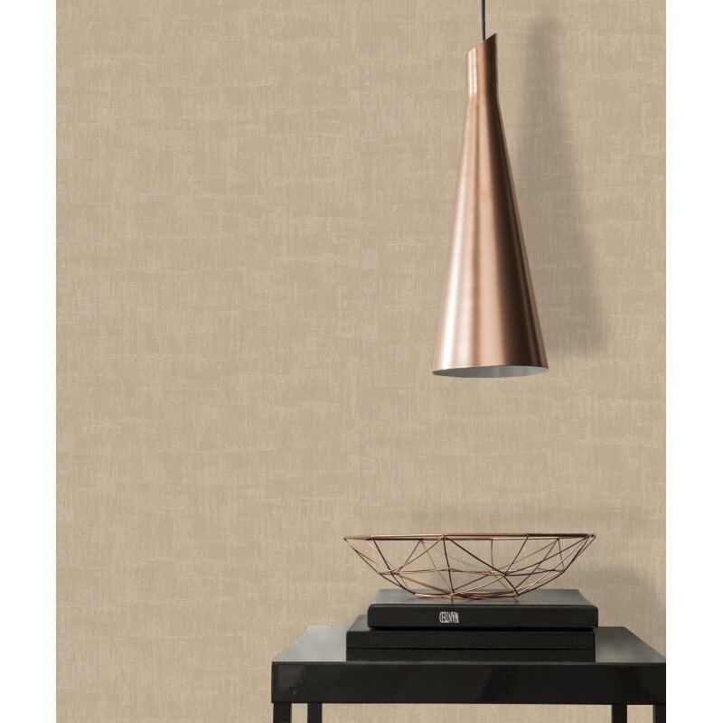 Strukturtapete mit Putz-Optik Beige - Einfarbige Vliestapete modern matt AS-Creation (395034)