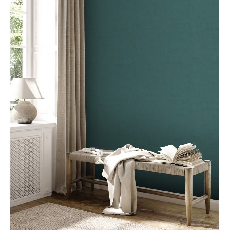 Strukturtapete in Putzoptik Petrol - Vliestapete matt natürlich modern AS-Creation (395036)