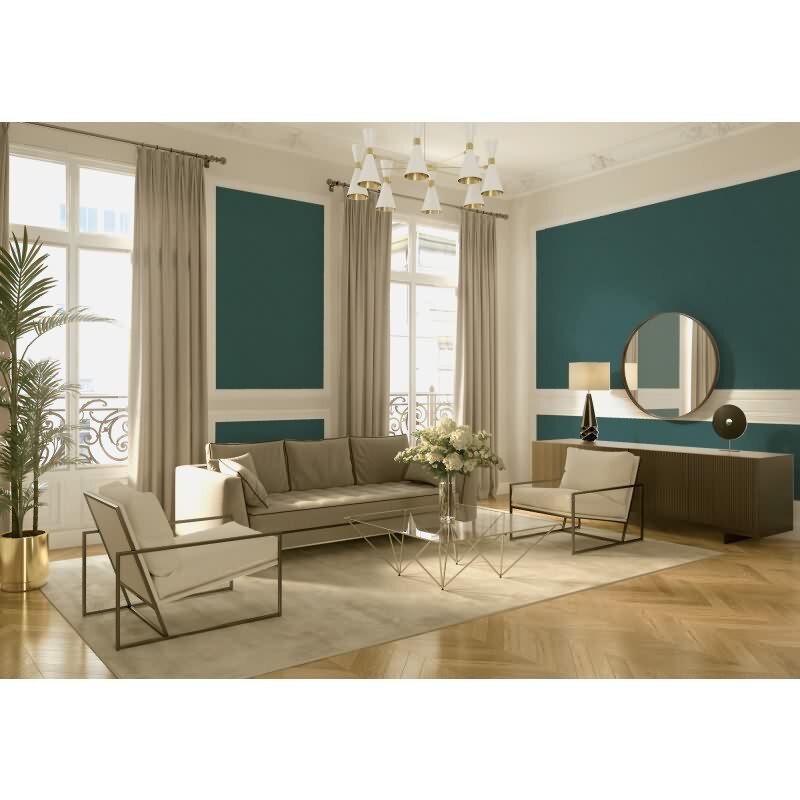 Strukturtapete in Putzoptik Petrol - Vliestapete matt natürlich modern AS-Creation (395036)