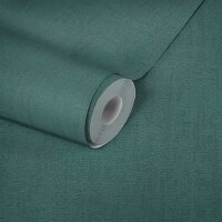 Strukturtapete in Putzoptik Petrol - Vliestapete matt...