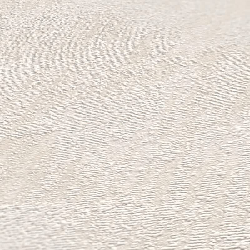 Strukturtapete in Putzoptik Weiß Creme - Einfarbige Vliestapete matt AS-Creation (395038)