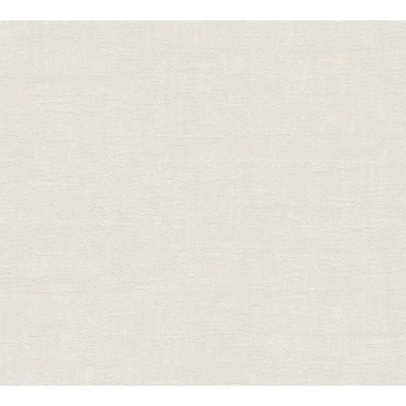Strukturtapete in Putzoptik Weiß Creme - Einfarbige Vliestapete matt AS-Creation (395038)