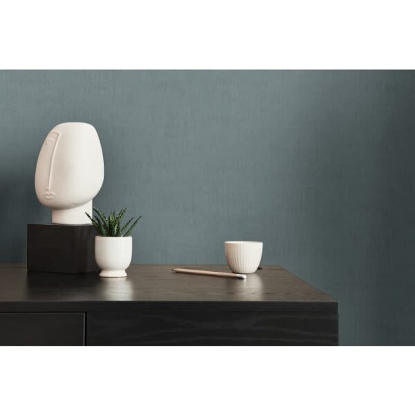 Strukturtapete in Putzoptik Mittelblau - Vliestapete matt modern AS-Creation (395039)