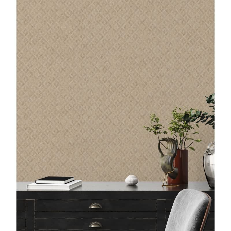 3D-Tapete geometrisch Beige Sandfarben – Vliestapete mit Struktur und Muster AS-Creation (395051)