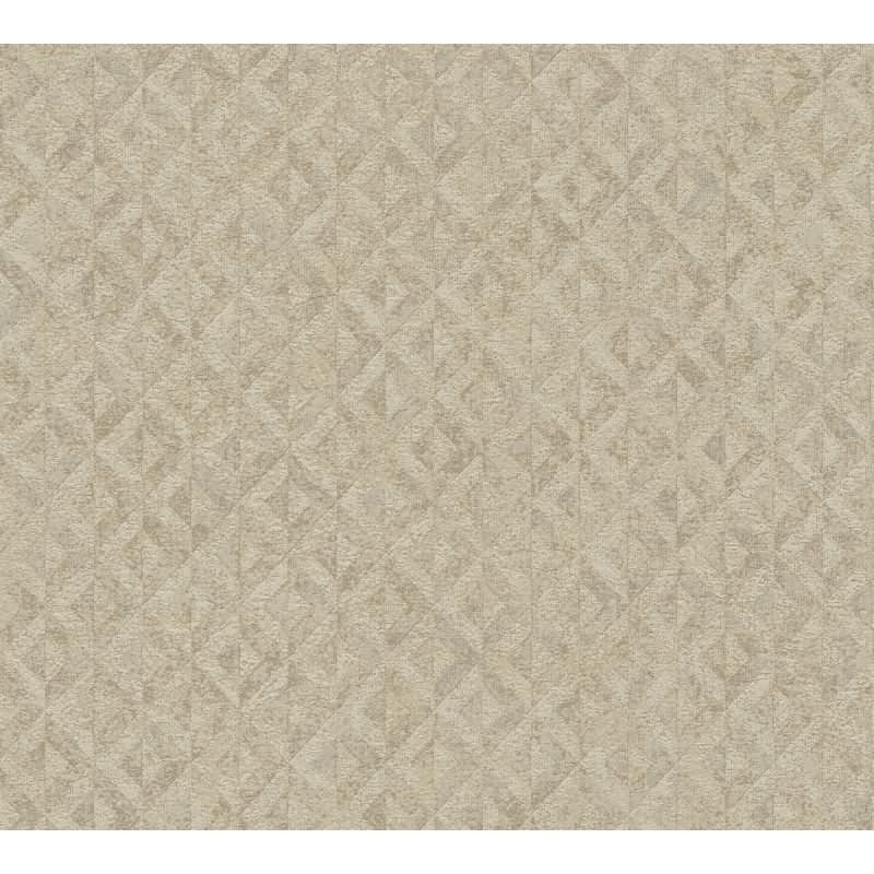 3D-Tapete geometrisch Beige Sandfarben – Vliestapete mit Struktur und Muster AS-Creation (395051)