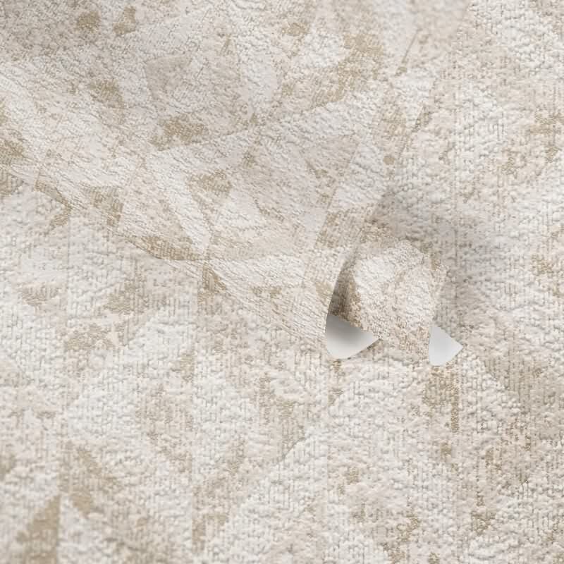 3D-Tapete geometrisch Weiß Beige – Strukturierte Vliestapete mit Muster AS-Creation (395052)