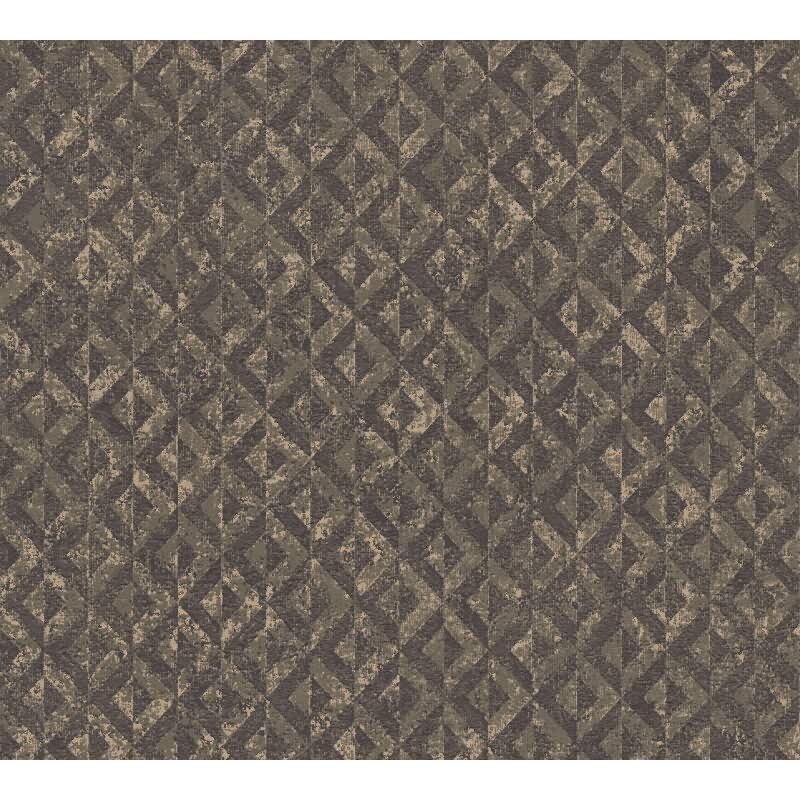 3D-Tapete geometrisch Schwarz Braun – Vliestapete mit Strukturmuster modern AS-Creation (395053)