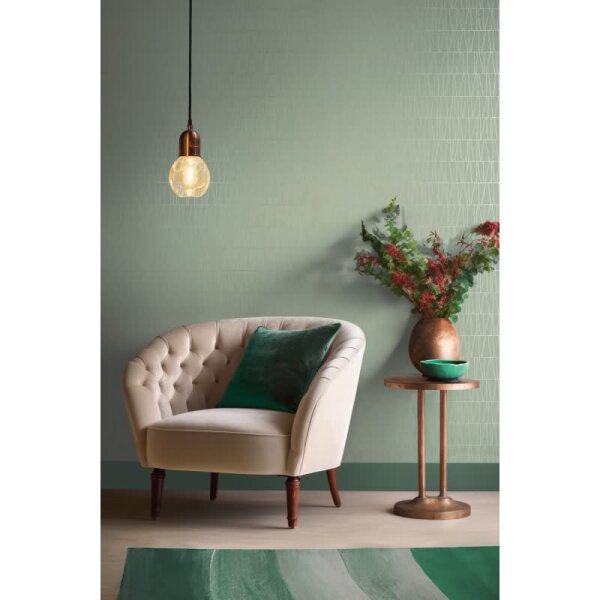 Geometrische 3D-Tapete Mint Beige – Vliestapete mit Linienstruktur modern AS-Creation (395061)