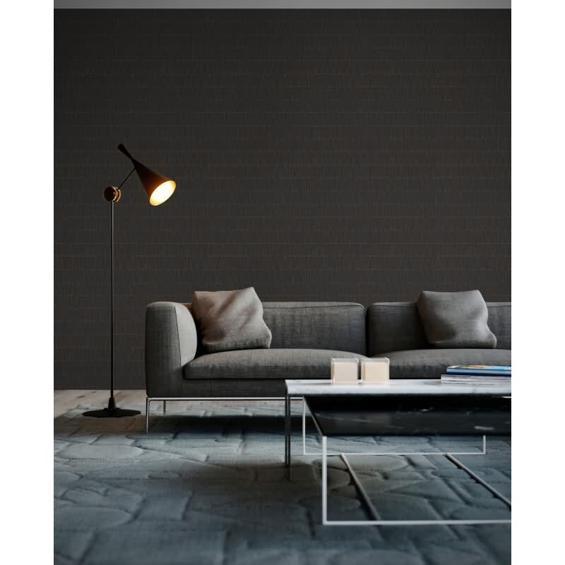 3D-Tapete in Kacheloptik Schwarz Gold – Geometrische Vliestapete edel AS-Creation (395063)