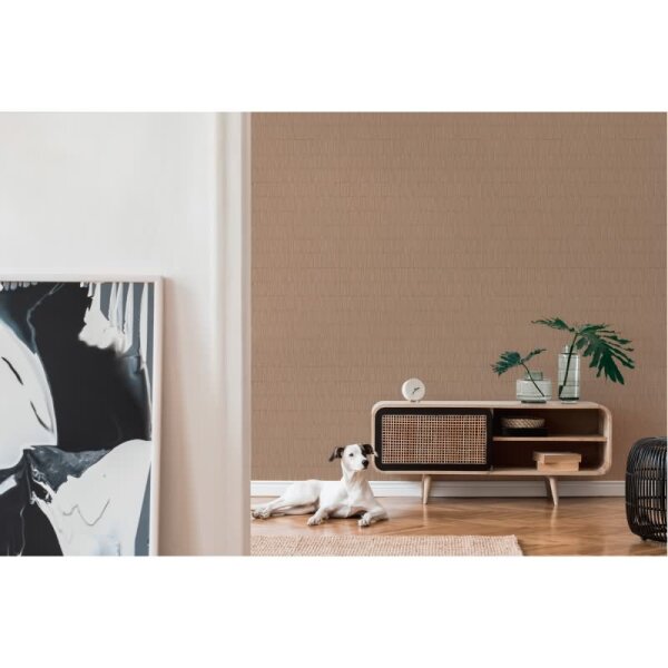 3D-Tapete in Kacheloptik Beige Gold – Geometrische Struktur Vliestapete modern AS-Creation (395065)