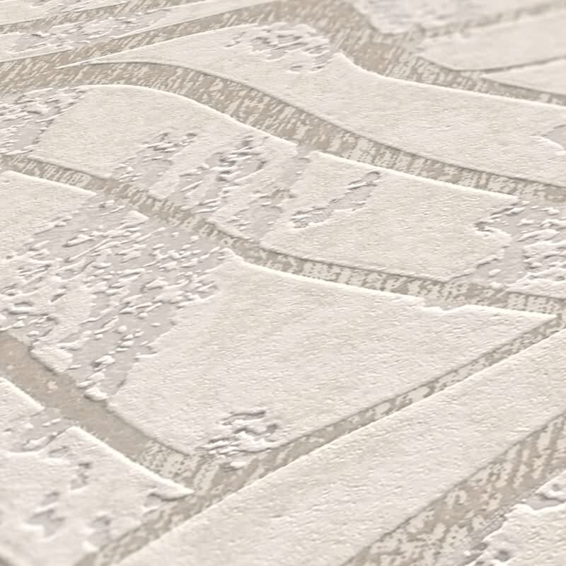 Abstrakte 3D-Tapete Wellen Weiß Grau – Strukturierte Vliestapete modern AS-Creation (395072)