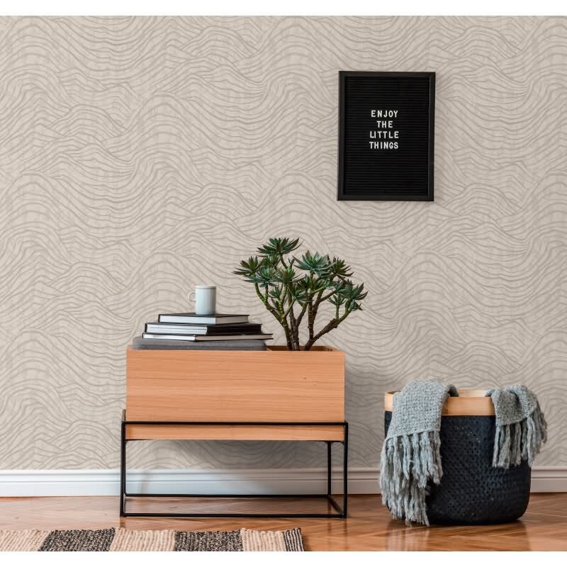 Abstrakte 3D-Tapete Wellen Weiß Grau – Strukturierte Vliestapete modern AS-Creation (395072)