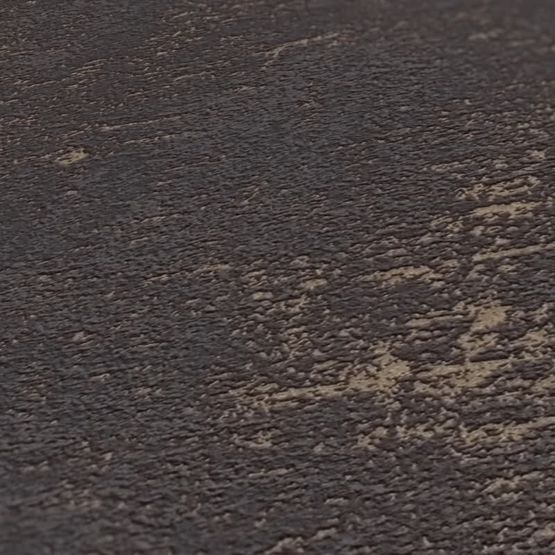 Strukturtapete Betonoptik Schwarz Gold – Vliestapete im Used Look modern AS-Creation (395115)