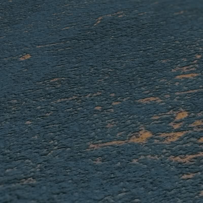 Strukturtapete Betonoptik Dunkelblau Gold – Vliestapete Used Look modern AS-Creation (395139)