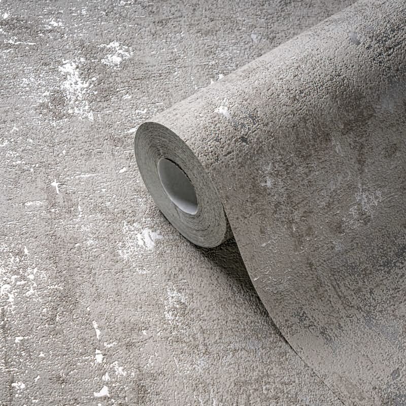 Strukturtapete Betonoptik Hellgrau Beige – Vliestapete Used Look – Modern Industrial AS-Creation (395153)