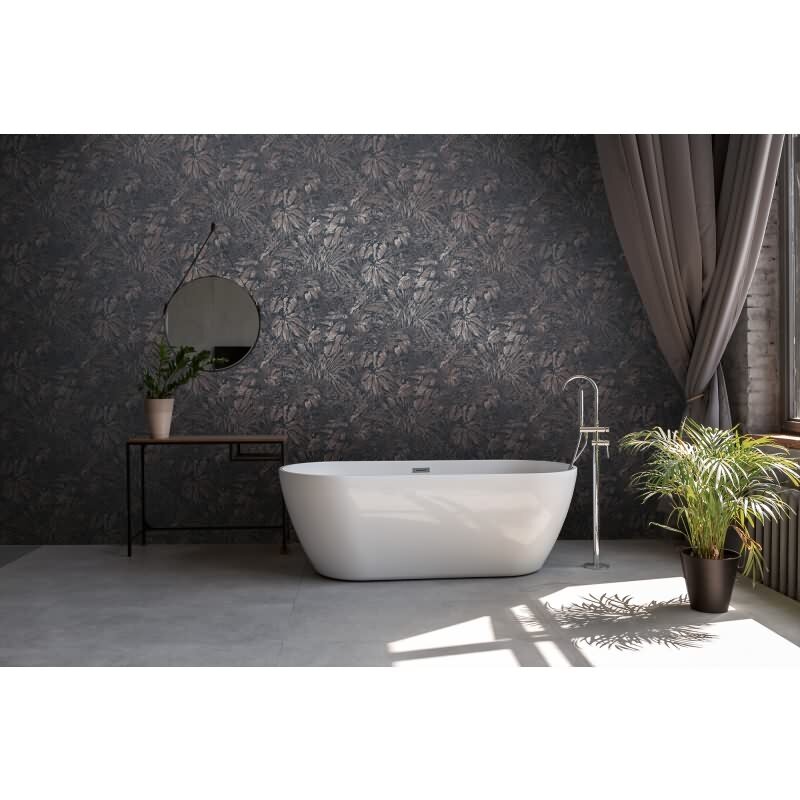 Dschungeltapete Braun Silber – Vlies Tapete mit Pflanzenmuster strukturiert matt livingwalls (395605)