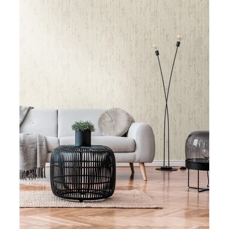 Vliestapete in Holz Optik Creme Beige – Strukturtapete mit natürlicher Maserung livingwalls (395613)