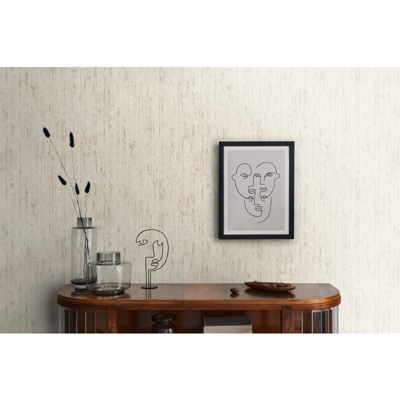 Vliestapete in Holz Optik Creme Beige – Strukturtapete mit natürlicher Maserung livingwalls (395613)