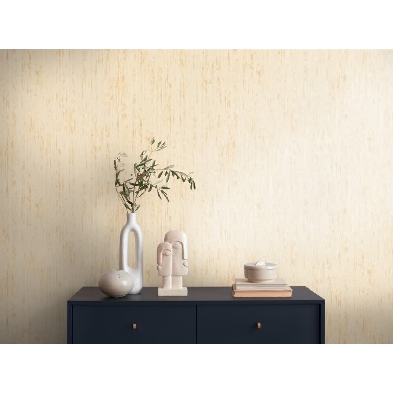 Vlies Tapete in Holzoptik Beige Gelb – Struktur Tapete mit natürlicher Maserung livingwalls (395614)