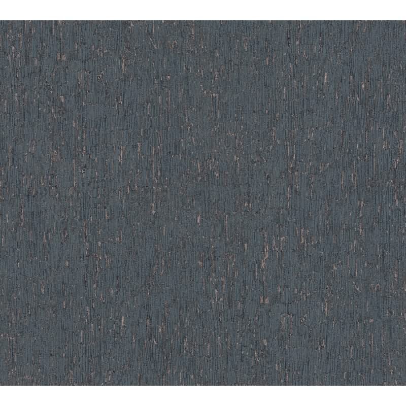 Vlies Tapete Stein Optik Blau Kupfer – Strukturierte Metallic-Tapete modern livingwalls (395622)