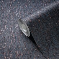 Vlies Tapete Stein Optik Blau Kupfer &ndash;...